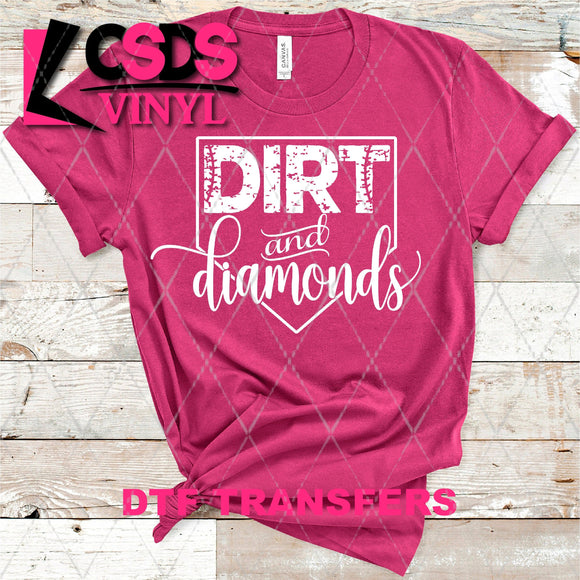 DTF Transfer -  DTF004329 Dirt and Diamonds White