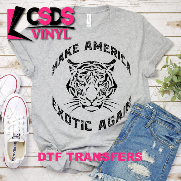 DTF Transfer -  DTF004334 Make America Exotic Again Tiger Black