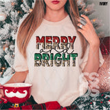 DTF Transfer - DTF004356 Merry and Bright Red Green and Leopard