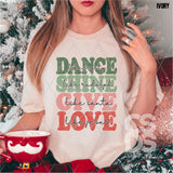 DTF Transfer - DTF004370 Dance Shine Give Love