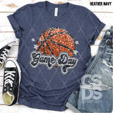 DTF Transfer - DTF004385 Game Day Basketball Faux Sequins