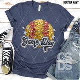 DTF Transfer - DTF004387 Game Day Softball Faux Sequins