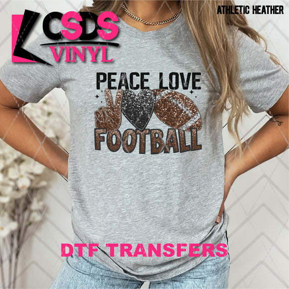 DTF Transfer - DTF004388 Peace Love Football Faux Sequins