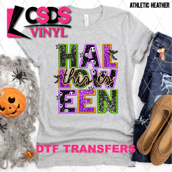 DTF Transfer - DTF004398 This is Halloween Faux Sequins