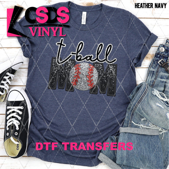 DTF Transfer - DTF004418 T-Ball Mom Faux Sequins