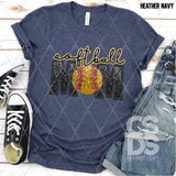 DTF Transfer - DTF004420 Softball Mom Faux Sequins