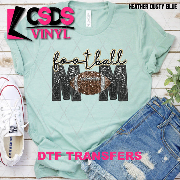 DTF Transfer - DTF004431 Football Mom Faux Sequins