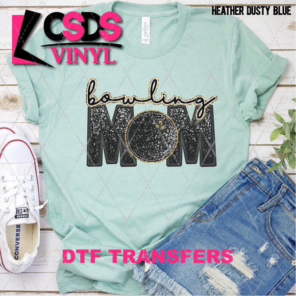 DTF Transfer - DTF004437 Bowling Mom Faux Sequins