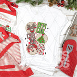 DTF Transfer - DTF004538 Official Cookie Taster Christmas Faux Embroidery/Glitter