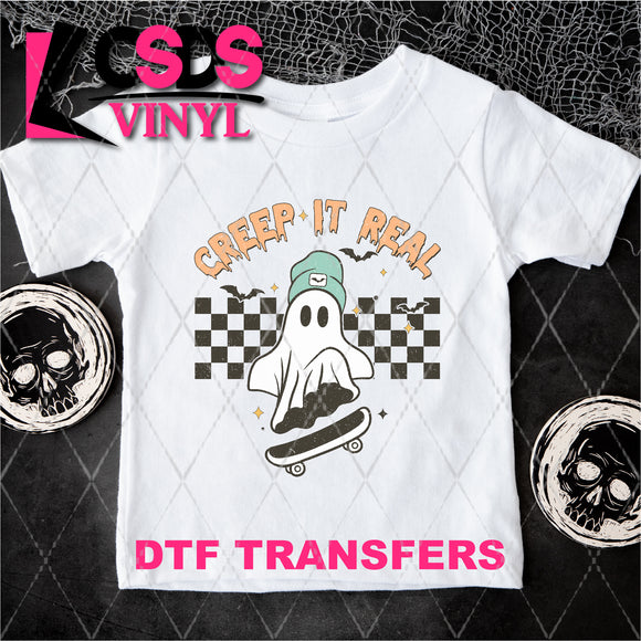 DTF Transfer - DTF004560 Creep It Real Skateboard Ghost