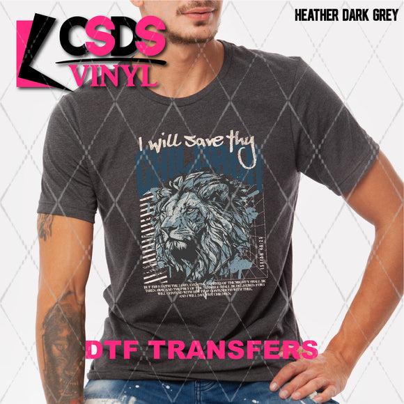 DTF Transfer - DTF004582 I Will Save Thy Children Lion