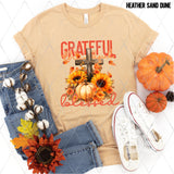 DTF Transfer - DTF004602 Grateful Thankful Blessed Fall Cross