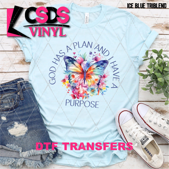 DTF Transfer - DTF004610 God has a Plan and I have a Purpose