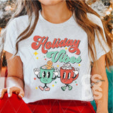 DTF Transfer - DTF004621 Retro Holiday Vibes Hot Cocoa