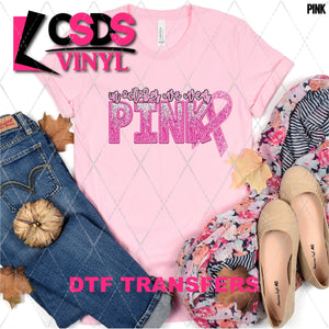 DTF Transfer - DTF004639 In October We Wear Pink Faux Embroidery/Sequins