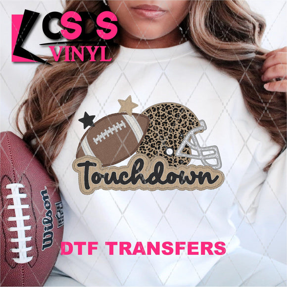 DTF Transfer - DTF004640 Touchdown Football Faux Embroidery