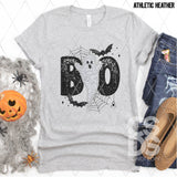 DTF Transfer - DTF004661 Boo Ghost Faux Embroidery/Glitter