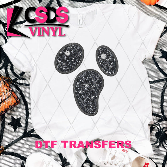 DTF Transfer - DTF004683 Ghost Face Faux Glitter