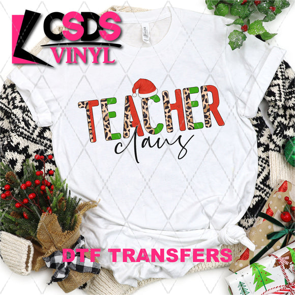 DTF Transfer - DTF004705 Teacher Claus Leopard