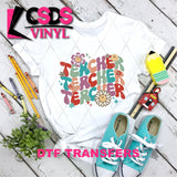 DTF Transfer - DTF004716 Groovy Stacked Teacher Word Art