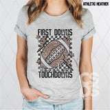 DTF Transfer - DTF004719 First Downs and Touchdowns Faux Glitter