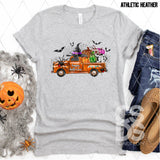 DTF Transfer - DTF004729 Happy Halloween Truck of Pumpkins