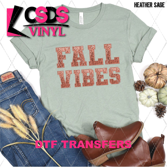 DTF Transfer - DTF004736 Fall Vibes Faux Embroidery/Sequins