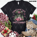 DTF Transfer - DTF004741 Pink Christmas Tree Farm & Market Sleeve