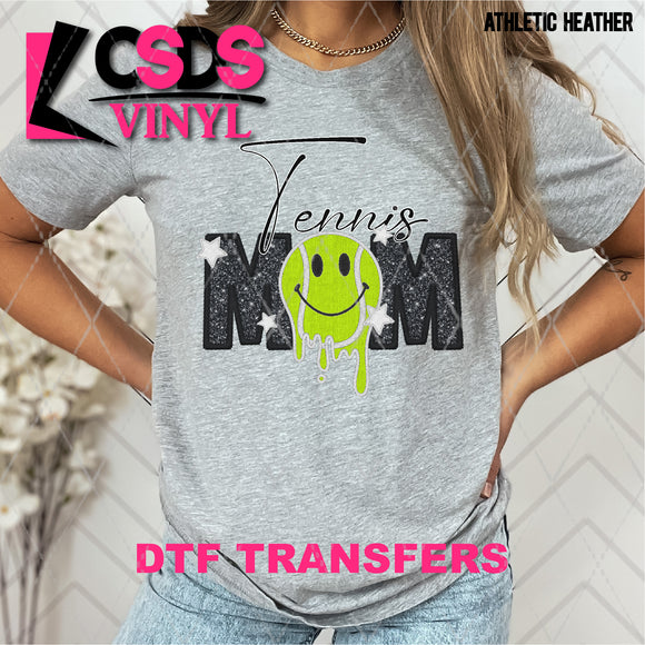 DTF Transfer - DTF004749 Drippy Tennis Mom Faux Embroidery/Glitter