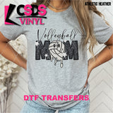 DTF Transfer - DTF004754 Drippy Volleyball Mom Faux Embroidery/Glitter