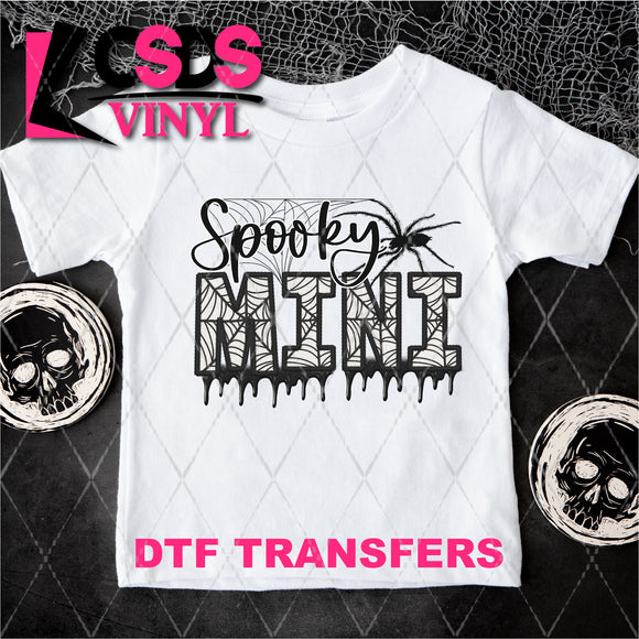 DTF Transfer - DTF004765 Spooky Mini Spider Web Faux Embroidery