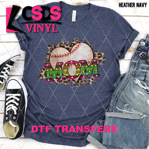DTF Transfer - DTF004768 Serape and Leopard Baseball Mom