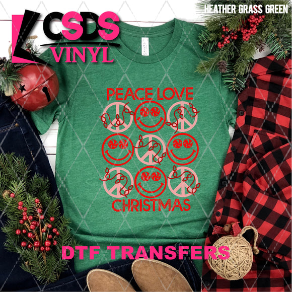 DTF Transfer - DTF004829 Peace Love Christmas Smile Peace Signs