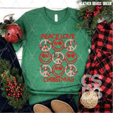 DTF Transfer - DTF004829 Peace Love Christmas Smile Peace Signs