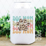DTF Transfer - DTF004883 Dog Mom Groovy Stacked Word Art Leopard Paw