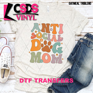 DTF Transfer - DTF004889 Anti Social Dog Mom