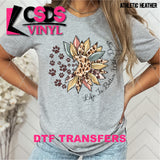DTF Transfer - DTF004891 Life is Better with Dogs Sunflower