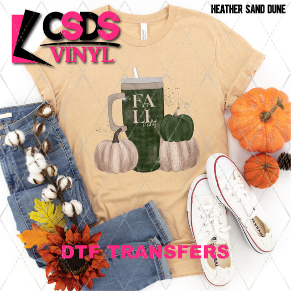 DTF Transfer - DTF004952 Fall Vibes Cup and Pumpkins