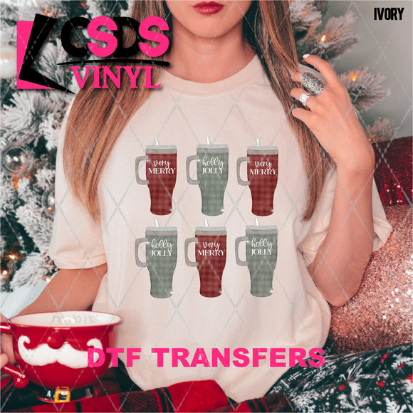 DTF Transfer - DTF004955 Christmas Cups Grid