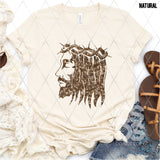 DTF Transfer - DTF004977 Jesus with the Crown of Thorns Faux Sequins