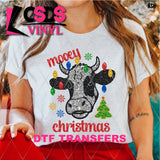 DTF Transfer - DTF004979 Mooey Christmas Faux Embroidery/Sequins