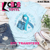 DTF Transfer - DTF005010 In November We Wear Blue Diabetes Awareness Faux Glitter