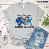 DTF Transfer - Fight Love Cure Diabetes Awareness