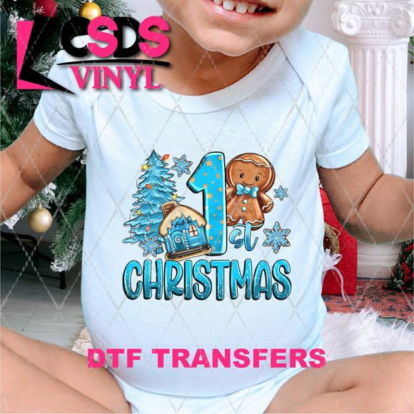 DTF Transfer - DTF005055 1st Christmas Blue
