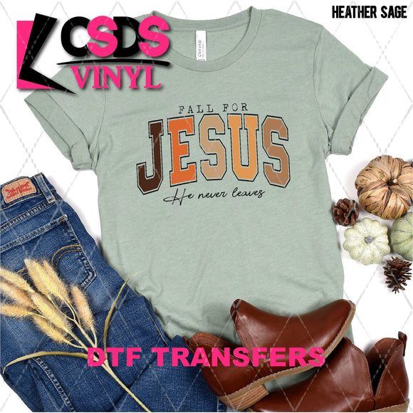 DTF Transfer - DTF005104 Fall for Jesus Varsity