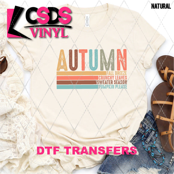 DTF Transfer - DTF005110 Autumn Fall Breeze Crunchy Leaves Sweater Season Pumpkin Please