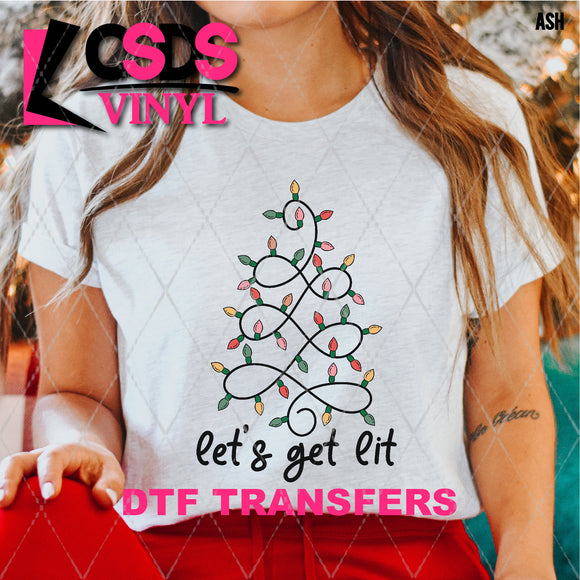 DTF Transfer - DTF005116 Let's Get Lit Christmas Tree