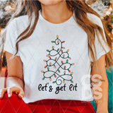 DTF Transfer - DTF005116 Let's Get Lit Christmas Tree
