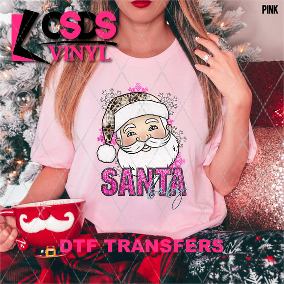 DTF Transfer - DTF005117 Santa Baby Faux Glitter/Sequins