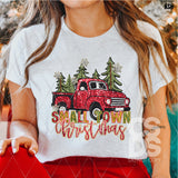 DTF Transfer - DTF005121 Small Town Christmas Faux Glitter/Sequins